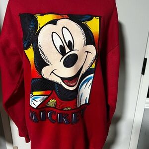 Disney Men's Red Mickey Graphic Sweater